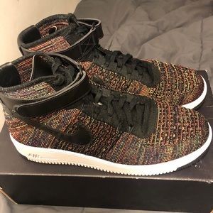 Nike Air Force 1 Mid Flyknit Multicolor Black